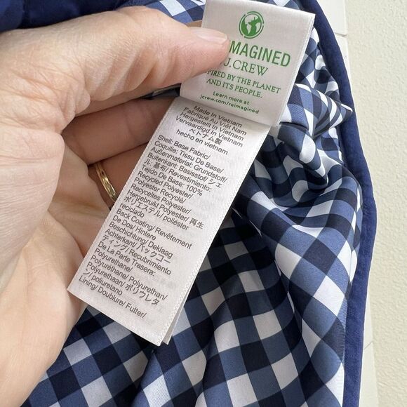 NEW J. CREW Vest Women XS Quilted Full Zip Snap Pockets BU262 Blue - Picture 7 of 15